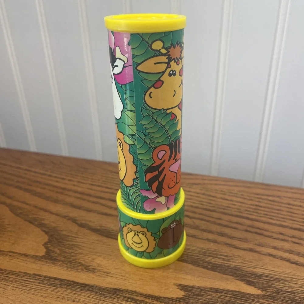 Vintage Kaleidoscope Jungle Animals Giraffe Tiger Zebra Elephant Lion